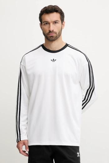 Tričko s dlhým rukávom adidas Originals Jacq Jersey Ls biela farba, s nášivkou, JX1519