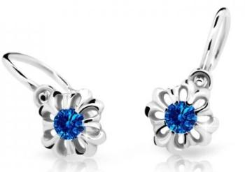 Cutie Jewellery Nežné detské náušnice z bieleho zlata C2208-10-X-2 modrá