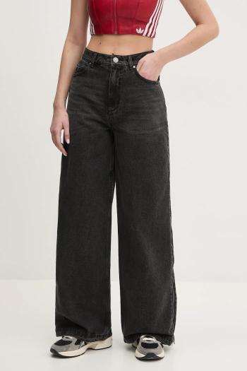 Rifle adidas Originals DENIM ZIP PANT dámske, čierna farba, JX9211