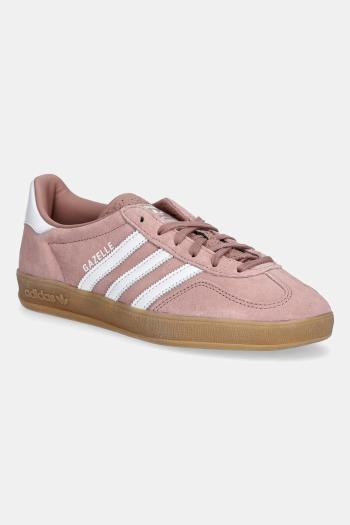 Semišové tenisky adidas Originals Gazelle Indoor ružová farba, JS1397