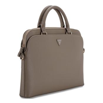 Guess PU Grained Triangle Logo 15/16" laptop táska, barna