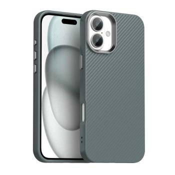 IMD CARBON Ochranný kryt pre Apple iPhone 16 šedý