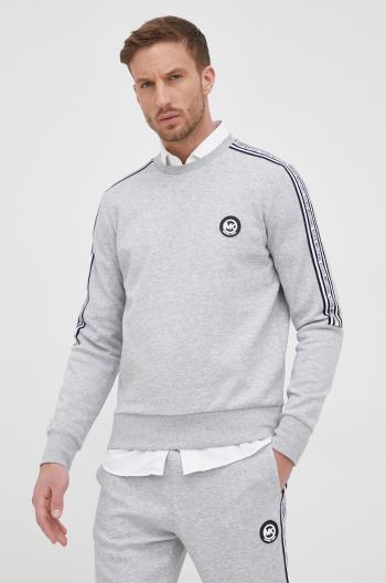 Mikina Michael Kors pánska, šedá farba, s nášivkou