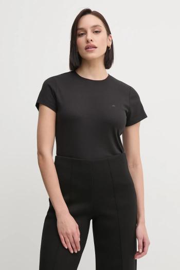 Bavlnené tričko Calvin Klein dámske, čierna farba, K20K208049