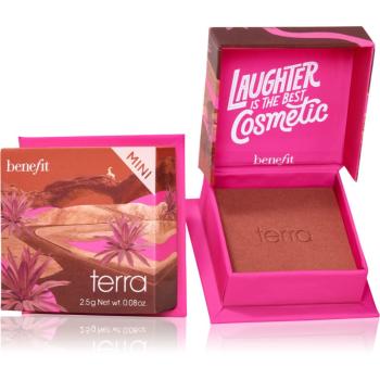 Benefit Terra WANDERful World Mini púdrová lícenka odtieň Golden brick-red 2,5 g