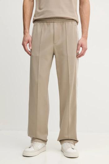 Tepláky Emporio Armani pánske, béžová farba, s nášivkou, EM001111 AF13488
