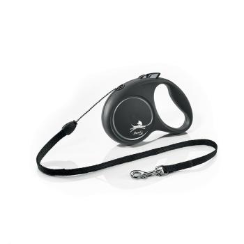 Flexi Samonavíjacie vodítko Black Design S, 5 m, 12 kg