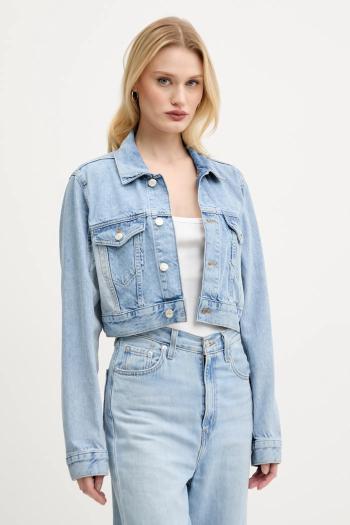 Rifľová bunda Moschino Jeans prechodná, 0503 3719