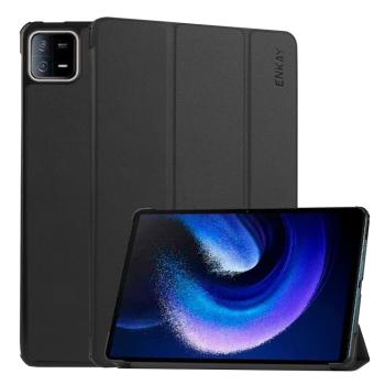 ENKAY LEATHER Zaklápací obal pre Xiaomi Pad 6 / Pad 6 Pro čierny