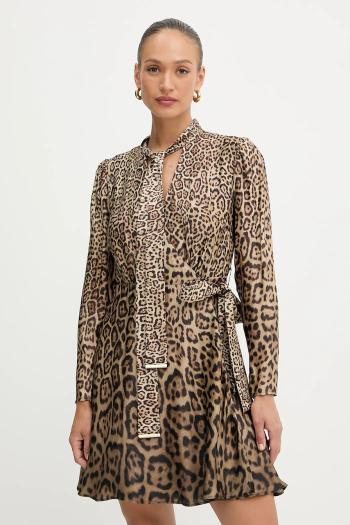 Šaty Marciano Guess ALANIS hnedá farba, mini, áčkový strih, 5YGK28 7298A