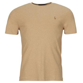 Polo Ralph Lauren  T-SHIRT AJUSTE COL ROND EN PIMA COTON  Tričká s krátkym rukávom Béžová