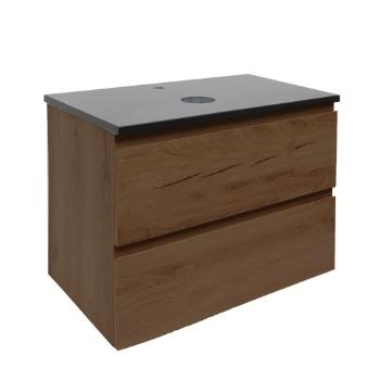 Kúpeľňová skrinka s technickým kameňom SAT B-Way 59x30x45 cm matný orech BWAY60NUTTK