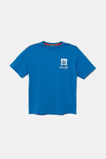 Detské bavlnené tričko United Colors of Benetton s potlačou, 3I1XC10P4
