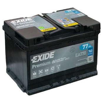 Exide Premium 77Ah 760A Jobb+ (EA770) akkumulátor