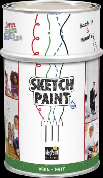SketchPaint - popisovateľná farba na stenu (whiteboard) 1 l biela matná