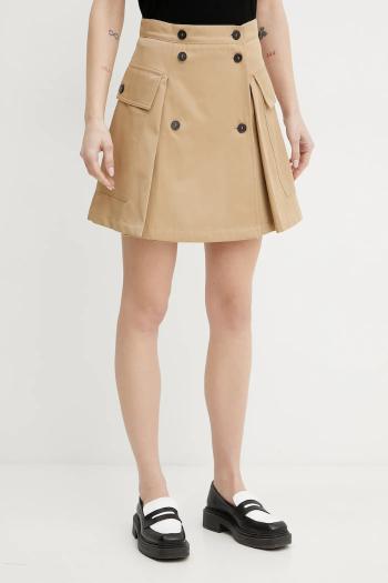 Bavlnená sukňa Weekend Max Mara zelená farba, mini, áčkový strih, 2515101021600