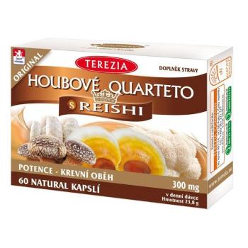 TEREZIA Hubové Quarteto s reishi 60 kapsúl