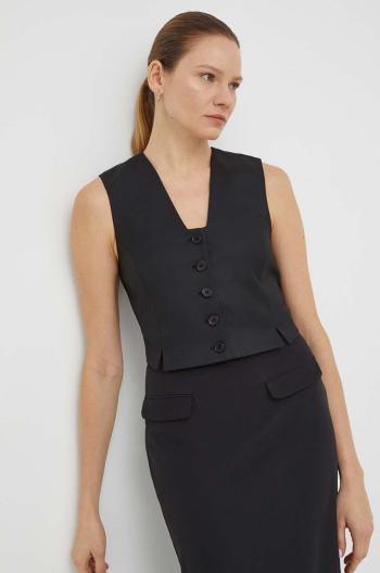 Vesta By Malene Birger čierna farba, jednoradová
