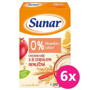 6x SUNAR Nemliečna kaša ovocná s 8 cereáliami 220 g