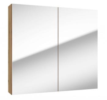 Kielle - Vega Zrkadlová skrinka, 80x73x15 cm, zlatý dub 50118801