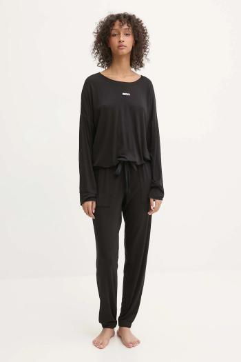 Pyžamo Dkny dámske, čierna farba, YI90044