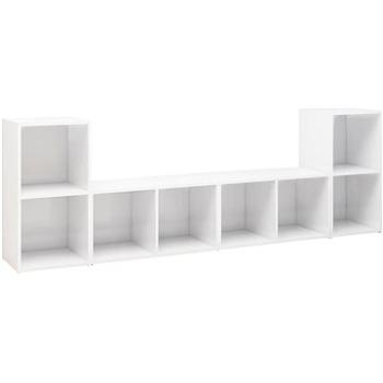 SHUMEE 4 ks biela, vysoký lesk 72 × 35 × 36,5 cm (3079976)