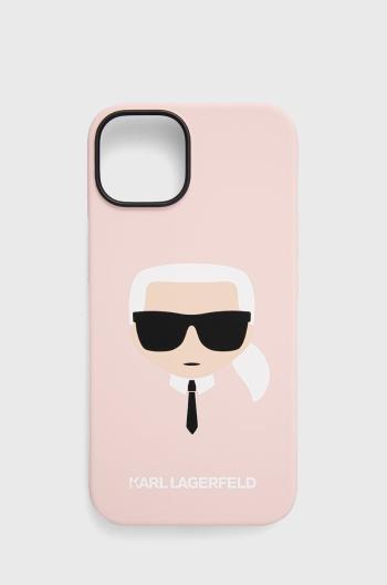 Puzdro na mobil Karl Lagerfeld Iphone 14 6,1" ružová farba