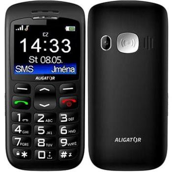 Aligator A670 Senior Black + Stolná nabíjačka (A670B)