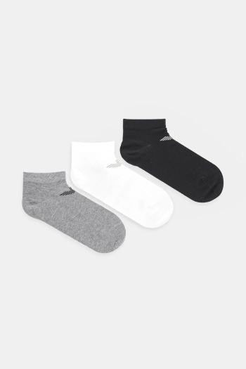 Ponožky Emporio Armani Underwear 3-pak pánske, čierna farba, EM000550 AF12271