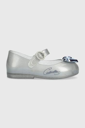 Detské balerínky Melissa SWEET LOVE DISNEY strieborná farba