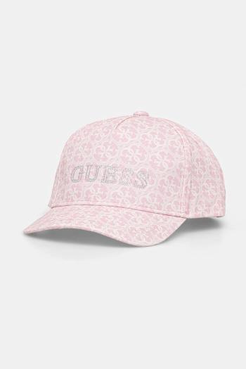 Detská bavlnená šiltovka Guess ružová farba, vzorovaná, J5RZ38 WO080