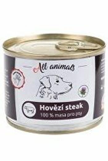 Všetky zvieratá DOG hovädzí steak 200g + Množstevná zľava