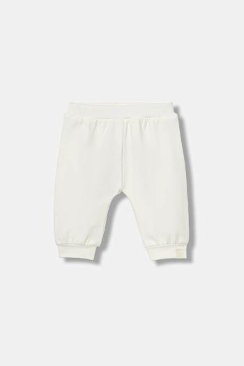 Detské tepláky United Colors of Benetton béžová farba, jednofarebné, 3MDSAF02C