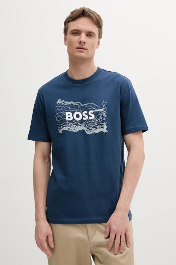 Bavlnené tričko BOSS Orange pánske, s potlačou, 50539186