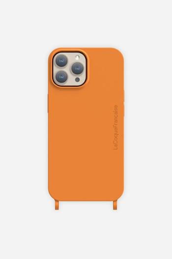 Puzdro na mobil LaCoqueFrançaise iPhone 16 oranžová farba