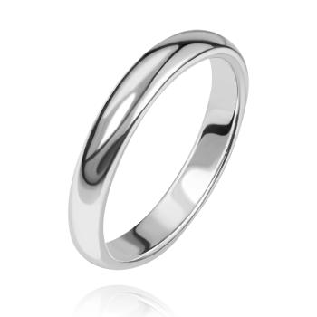 Prsteň zo striebra 925 - hladká lesklá obrúčka - Veľkosť: 53 mm
