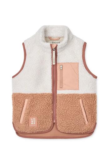 Detská vesta Liewood Vada Pile vest oranžová farba, LW14942