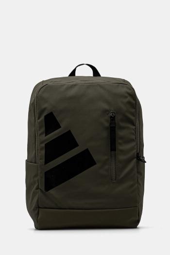 Ruksak adidas CLSC BTU BOXY zelená farba, veľký, s potlačou, IS7039