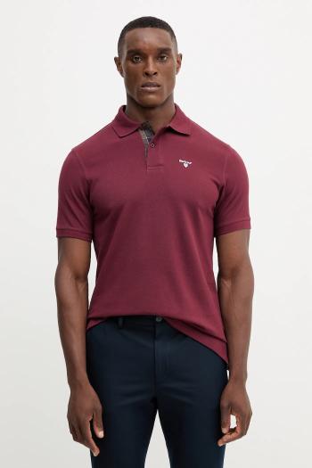 Bavlnené polo tričko Barbour Tartan Pique Polo zelená farba, s nášivkou, MML0012