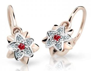 Cutie Jewellery Detské náušnice z ružového zlata C2210-10-X-4 červená