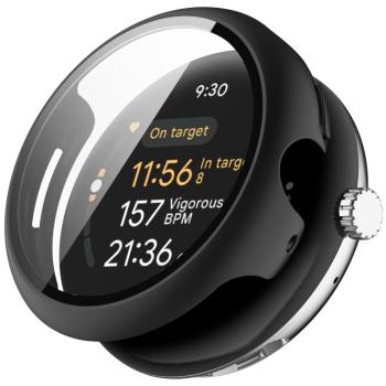 PC FULL COVER Plastový kryt so sklom pre Google Pixel Watch 3 45mm čierny