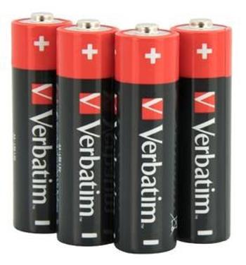 VERBATIM Alkalické batérie AA, 4 PACK, LR6