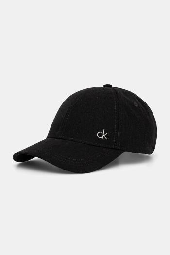 Menčestrová baseballová čiapka Calvin Klein čierna farba, jednofarebná, K60K612894