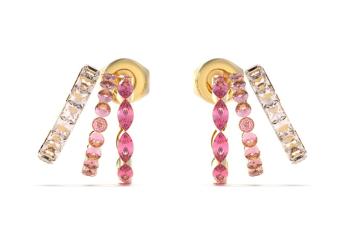 Guess Dámske pozlátené náušnice Crazy Earrings JUBE03307JWYGPKT/U