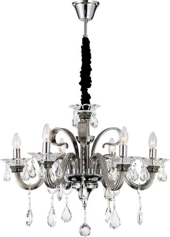 ArtFir Závesná lampa GLITTER 02 | strieborná 70 x 52 cm