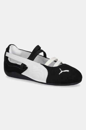 Semišové baleríny Puma Speedcat Ballet čierna farba, 401287