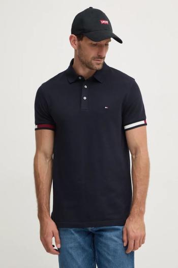 Polo tričko Tommy Hilfiger pánske, tmavomodrá farba, s nášivkou, MW0MW33156