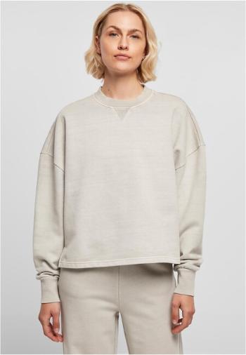 Urban Classics Ladies Heavy Terry Garment Dye Crewneck warmgrey - XL