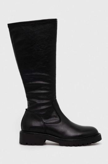 Vysoké čižmy Vagabond Shoemakers KENOVA dámske, čierna farba, na podpätku, 5641.102.20
