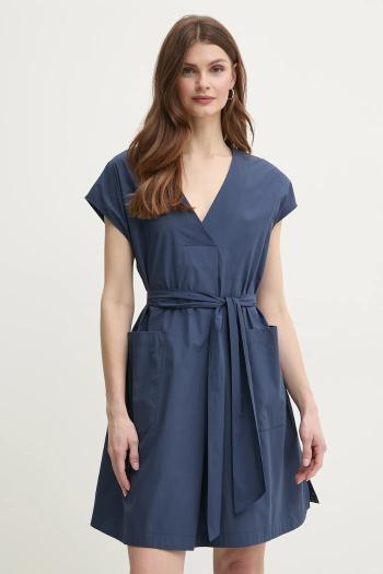 Bavlnené šaty Weekend Max Mara tmavomodrá farba, mini, áčkový strih, 2515221132600